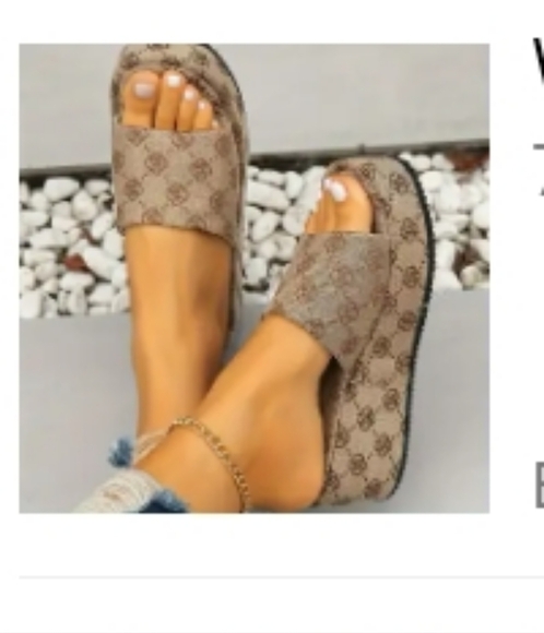 None Shoes - 💙🐾 Brown Slide wedges